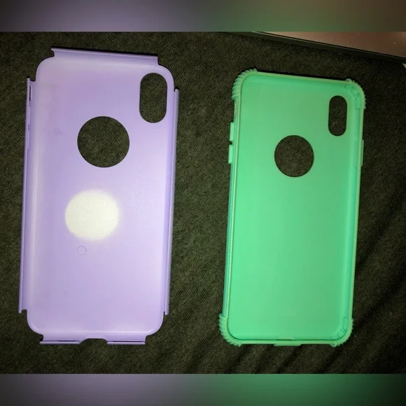 iPhone XS Max/ iPhone 8 Plus Purple & Teal 2 - Piece Phone Case - Picture 9 of 10